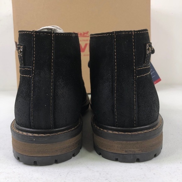 LEVI’S Cambridge Suede Black Lace Up Boots - Picture 6 of 9